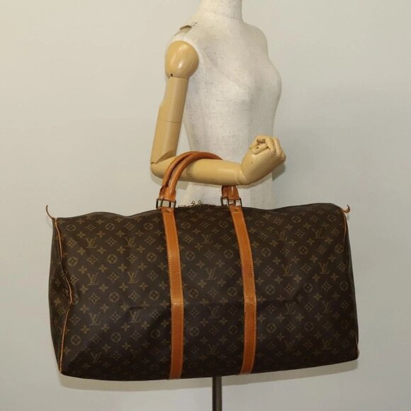 LOUIS VUITTON Monogram Keepall 60 Boston Bag M41422 LV Auth 123341 - Picture 15 of 16